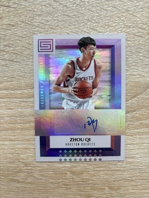 2017-18 Status Freshman Zhou Qi Rookie Auto Signatures Houston Rockets