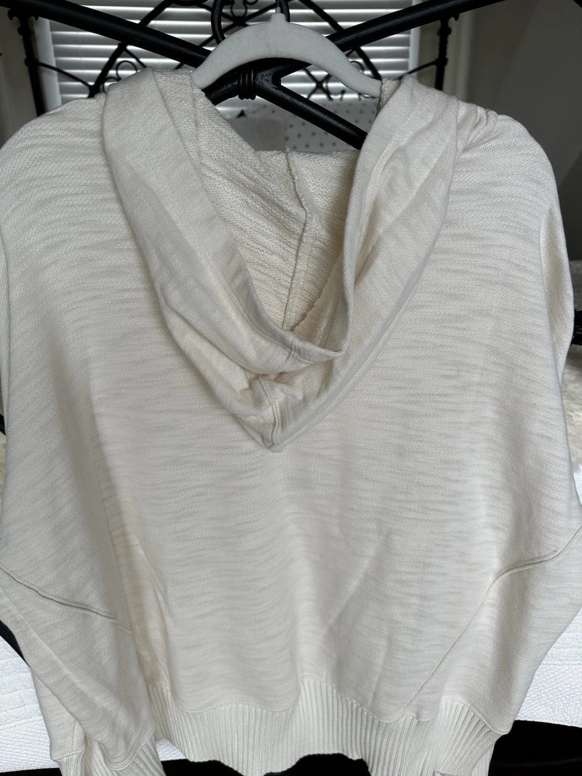OFF WHITE Felpa con cappuccio Free People FP oversize crema avorio taglia large
