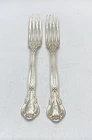 Gorham Chantilly Sterling Silver Fork 2 Piece Set 7 1/8" Monogrammed
