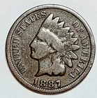 Indian Head Penny Lot of "1" VERY NICE 1887 GOOD OR BETTER°$ FREE SHIPPING $#870
