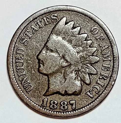Indian Head Penny Lot of "1" VERY NICE 1887 GOOD OR BETTER°$ FREE SHIPPING $#870