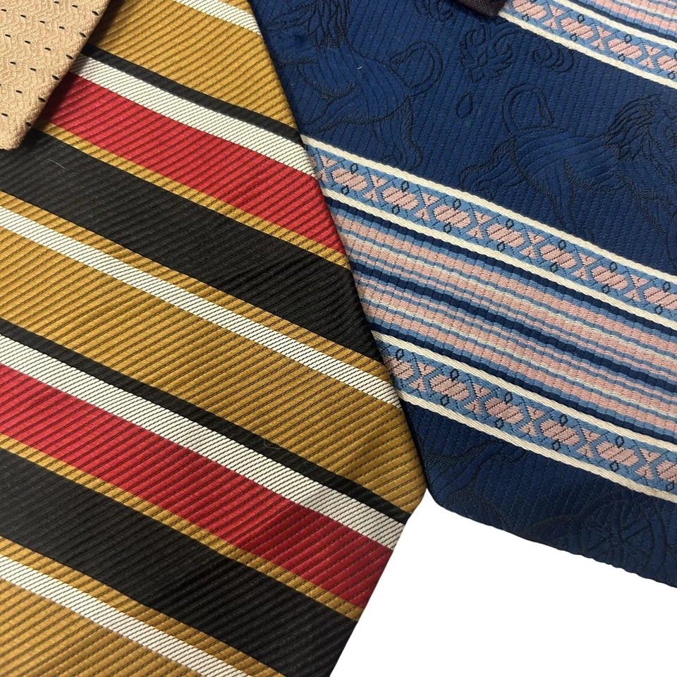 4 piezas Corbatas De Colección Años 70 DISCO Pimp LOTE RAYAS MoD RETRO Anchas TEXTURADAS Corbatas para Cuello Foto 3 de 4