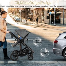 3-in-1 Newborn Stroller Folding Convertible High Landscape Toddler Stroller