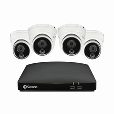 Swann 4-Channel 4 Dome Camera FHD DVR Security System w 64GB SODVK-446854D-US