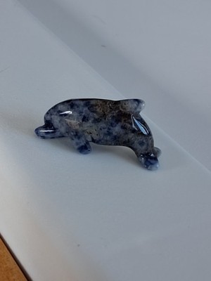 Miniture Hand Made Gemstone Animal Dolphin
