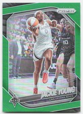 2025 Panini Prizm WNBA #23 Jackie Young Green Prizms Las Vegas Aces