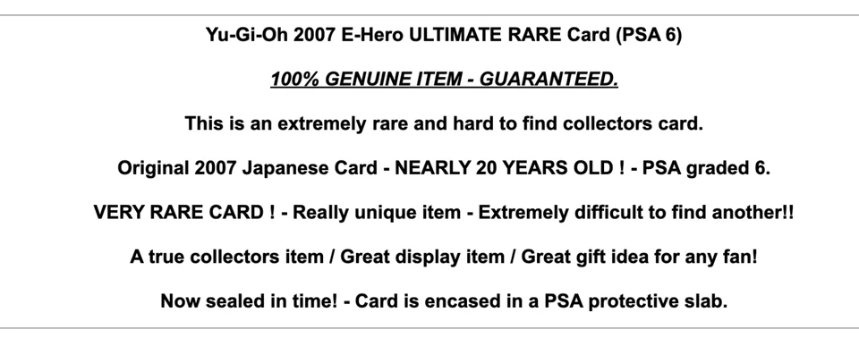 Yu-Gi-Oh 2007 Elemental Hero Chaos Neos PSA Graded Card Yugioh OCG Ultimate Rare - Image 2 of 4