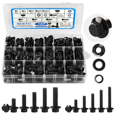#ad #ad High Strength Flange Bolts Nuts Washers Kit $49.49