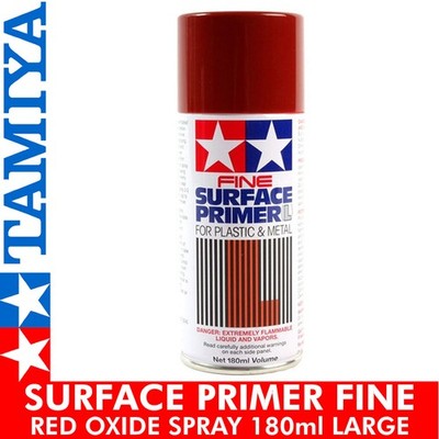 Tamiya OBERFLÄCHENGRUNDIERUNG Feinplastik Metall ROTOXID Sprühfarbe 180ml Dose TM87160