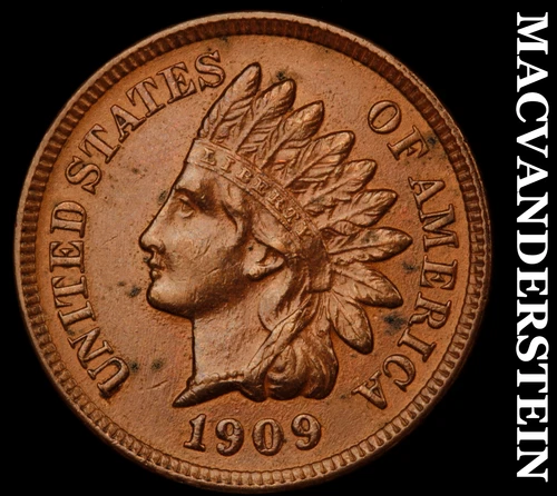 1909 Indian Head Cent - Scarce  Choice Almost Uncirculated  Semi-key  #i5926