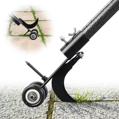 Crack Weeder with Wheels 6.5FT Metal Crevice Weeding Tool with Adjustable Lon...