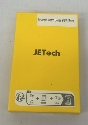 JETech Hülle mit Displayschutzfolie für Apple Watch Series 9 8 7 45mm