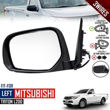For Mitsubishi Triton L200 Ute MQ MR Pickup 2015-18 Side Wing Mirror LH 3W Black