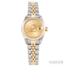 Rolex Lady-Datejust champagnerfarbenes Zifferblatt Damenuhr mit Strichindizes...