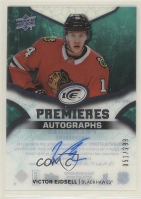 2018 Upper Deck Ice Premieres 51/299 Victor Ejdsell #IPA-VE Rookie Auto RC 1q2