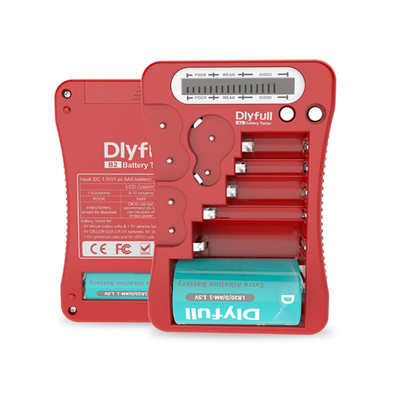 LCD Batterietester 1,5V 3V Digital Tragbar 10X3X13Cm 18 Skalen Camping Zubehör
