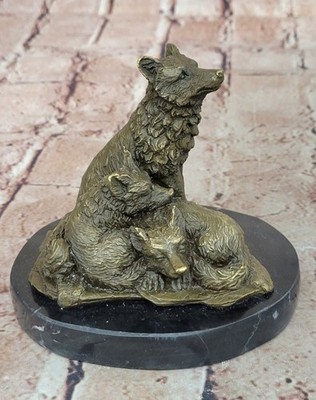 Hybrid Hunde Packung Laufen Wölfe Wildtiere Gift Bronze Statue Skulptur Kunst