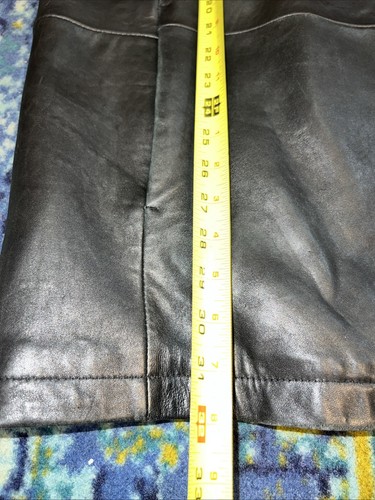 VTG Men’s Wilson Pelle Studio 90s Y2K Long Soft Black Leather Jacket XL Lined - Picture 20 of 20