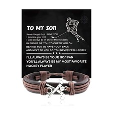 To My Son Bracelet from Dad Mom Leather Bracelet Braided Bracelets Gifts for A