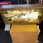 Vintage 1982 "It's Miller Time" Miller High Life Lighted Beer Bar Sign WORKS
