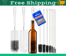 10 Pack Bottle Brush Cleaner Set 15" Long Handle Bottle Cleaner Brush Flexible