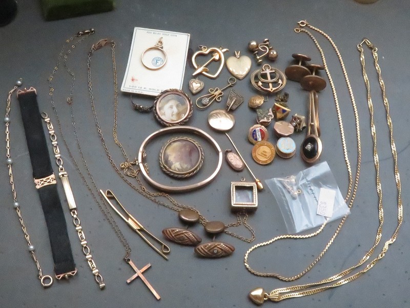 Antique & Vintage GF Gold Filled lot Jewelry