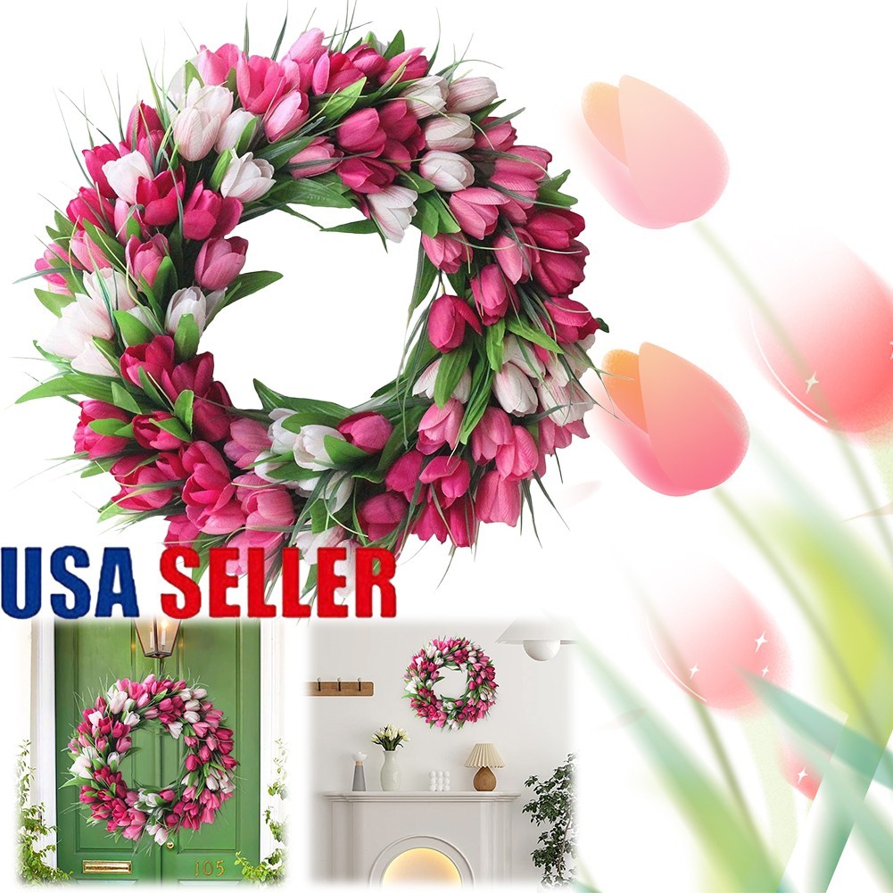 15.7 Inch Holiday Wreath for Valentine's Day and Mother's Day Decor