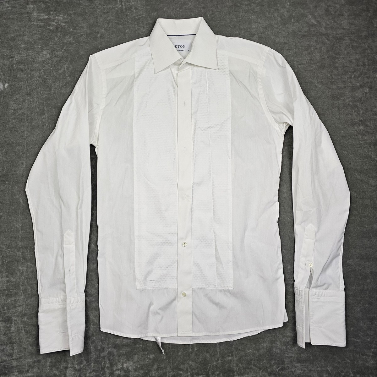 Eton Dress Shirt Mens 15 Contemporary Fit White Pique Bib Front Tuxedo Eton Dress Shirt Mens 15 Contemporary Fit White Pique Bib Front Tuxedo