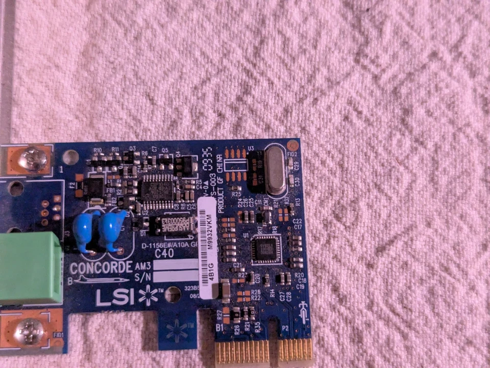 HP LSI Concorde 503095-001 56K Fax/Data Modem Card PCIe - Image 2 of 4