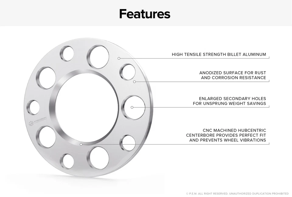 4pc | 5mm | Billet Hubcentric Wheel Spacers for Mercedes Benz | 5x112 | CB 66.56 - Image 2 of 4