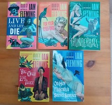 5 x 007, James Bond Penguin Paperbacks, 2006, Unread Condition.