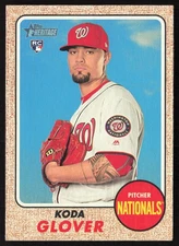 2017 Topps Heritage Koda Glover #568 Rookie Washington Nationals