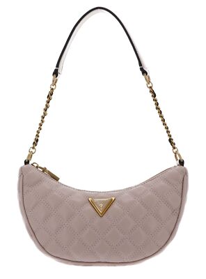 GUESS Giully Top Zip Shoulder Bag Schultertasche Tasche Light Beige beige Neu