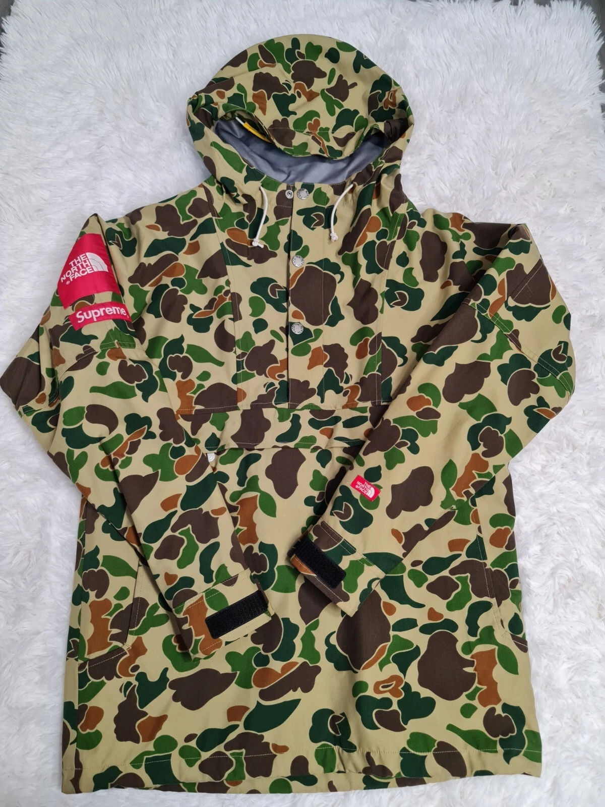 Pull Supreme xThe North Face Duck Camo Expedition taille moyenne 100 % AUTHENTIQUE