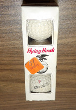 3 Unused Flying Hawk Japan Vintage Golf Balls Original Box