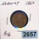 New ListingNorway - 1 Skilling - 1867 R/B Original Unc - #2657