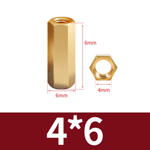 Threaded Rod Connecting Nuts Allthread bar Brass Hexagon Connectors M2 to M6 - Picture 80 of 130