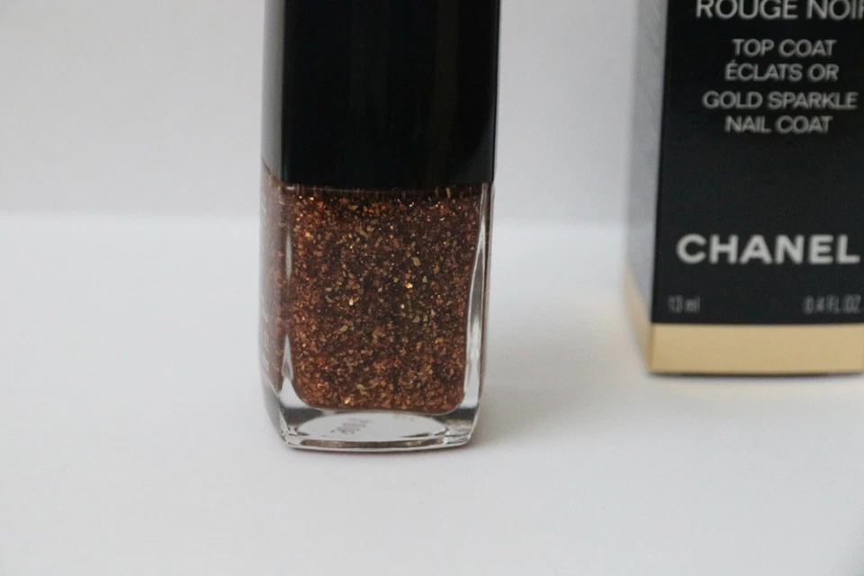 Chanel Rouge Noir Nail Coat Top Lack Gold Sparkle Limited Edition Neu - Bild 2 von 3
