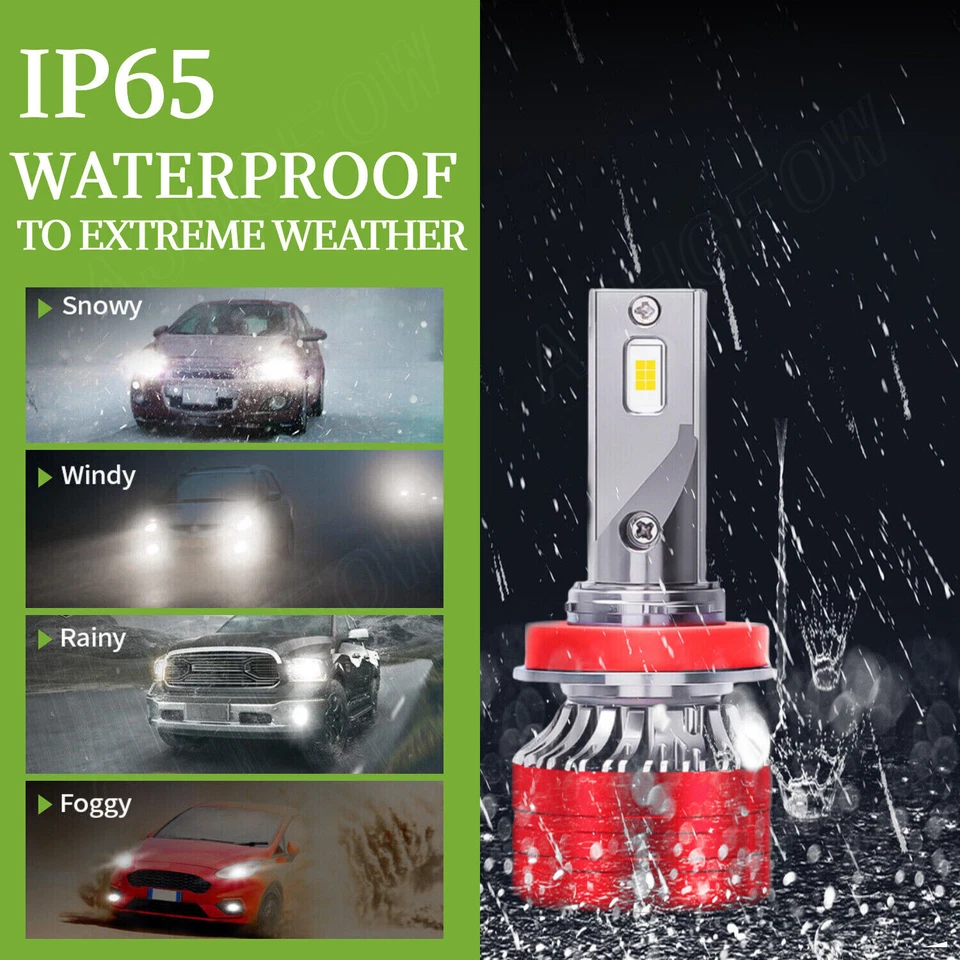 For Dodge Intrepid 2001-2004 LED Headlight Bulbs High Low Beam 9005 9006 Combo - Image 4 of 4