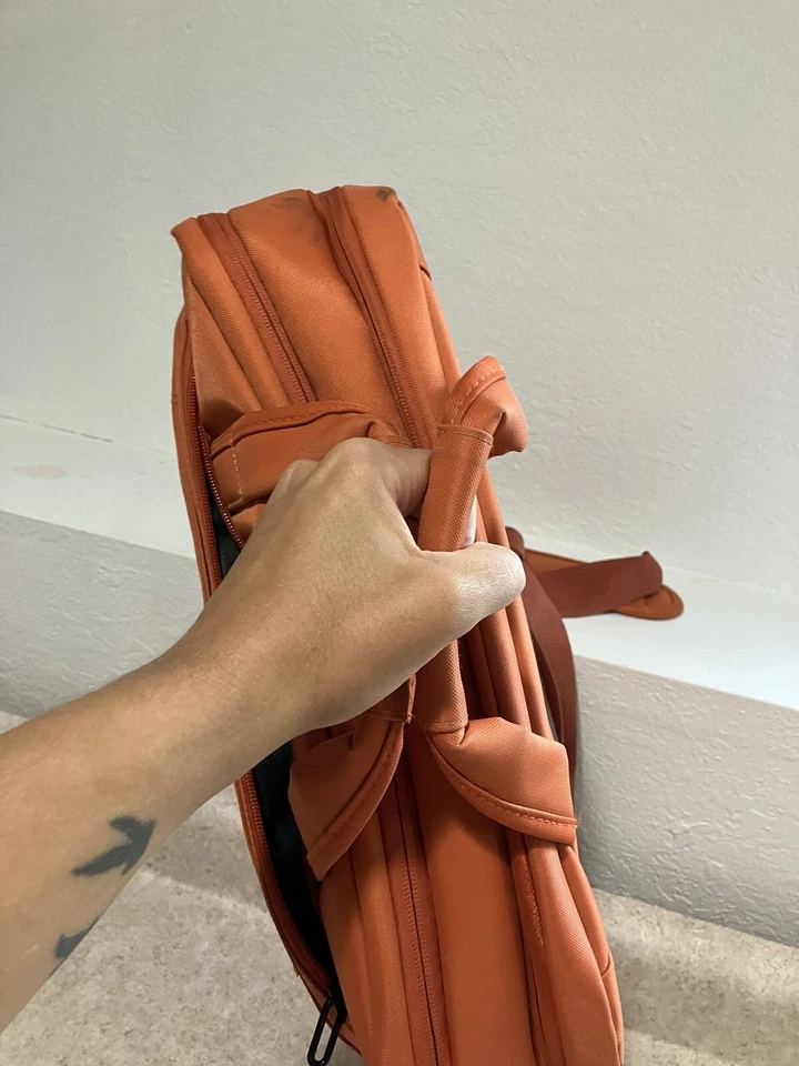 BRINCH Bolso Mensajero para Laptop Color Naranja 15” Ancho Correa para Hombro y Mano Foto 4 de 4