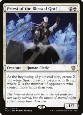 1x Priest of the Blessed Graf - NM - Crimson Vow Commander - SPARROW MAGIC mtg