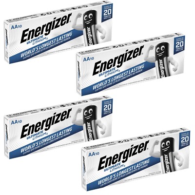 40 x Energizer Ultimate Lithium AA Mignon Batterie FR6 L91
