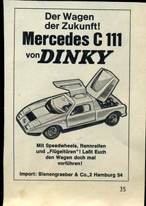 Dinky Mercedes C 111 Der Wagen Der Zukunft Werbung Von