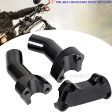 3.5" Black Pullback Handlebar Riser Top Clamp For Harley Low Rider Sportster