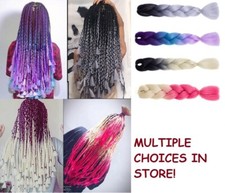 Long Ombre Synthetic Braiding Hair Crochet Colorful Hair Extensions Jumbo Braids