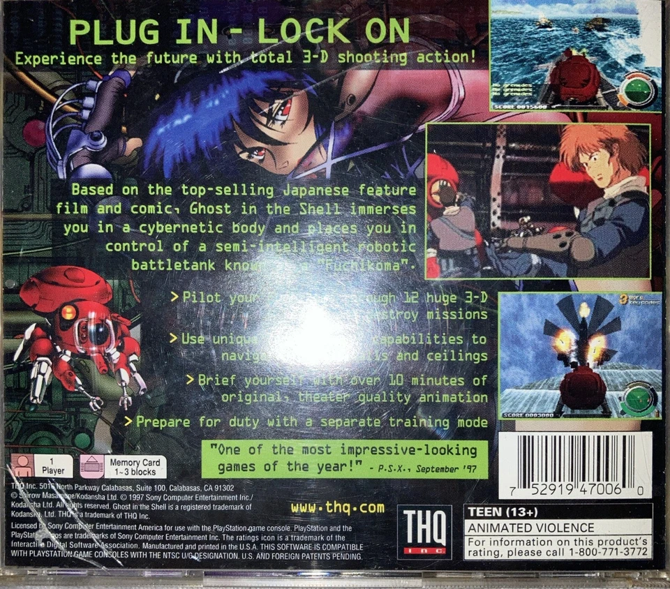 Sony PS1 NTSC-U/C Ghost In The Shell With Manual - Image 2 of 4