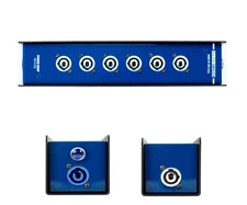 Elite Core Stage Power Drop Box PowerCon Thur Inputs to 6 PowerCon Gray B Out