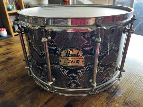 Vinnie Paul Series Pearl Snake Skin Wrap Snare Drum 14x8” 2010s