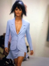 CHANEL BOUTIQUE 94P Pink Skirt GOLD Pink CC buttons CC lining FR42-FR40