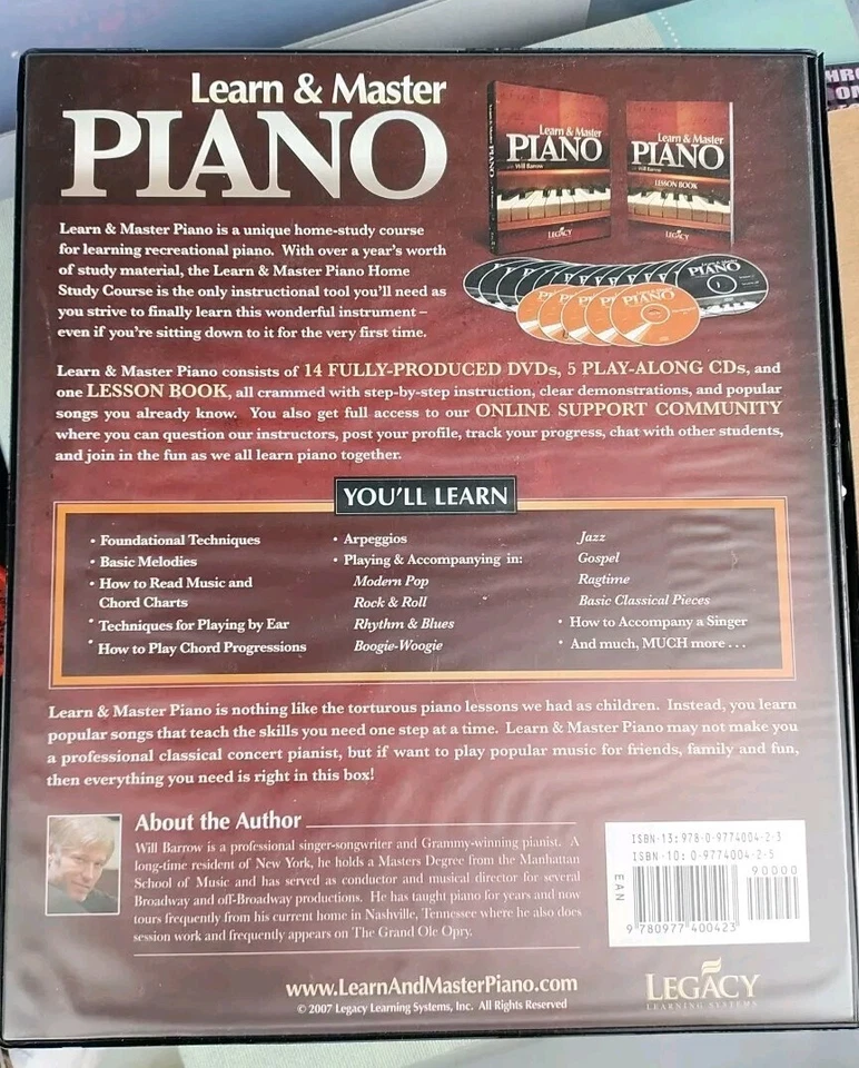 Learn & Master Piano Book, Workshops With DVD's, & play along CD's Used - Image 2 of 4